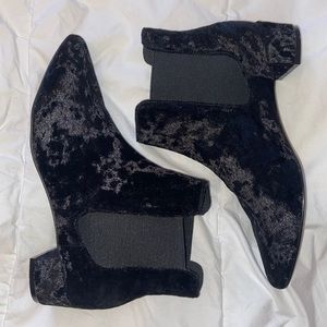 Topshop velvet booties